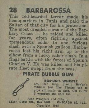 1948 Leaf Pirates #28 Barbarossa 