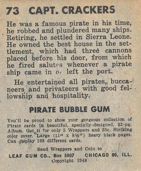 1948 Leaf Pirates #73 Captain Crackers Back