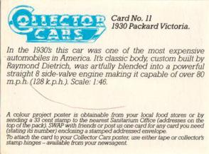1986 Sanitarium Weet-Bix Collector Cars #11 1930 Packard Victoria Back