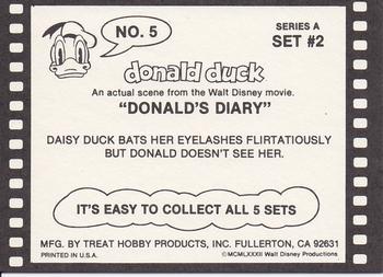 1982 Treat Hobby Disney Donald Duck #5 Donald Duck Back