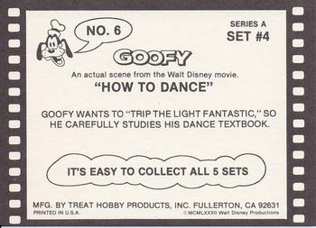 1982 Treat Hobby Disney Goofy #6 Goofy Back