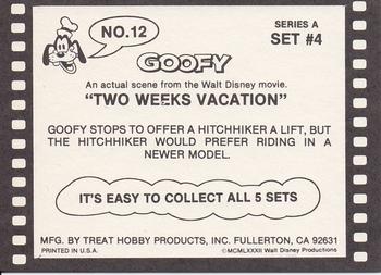 1982 Treat Hobby Disney Goofy #12 Goofy Back