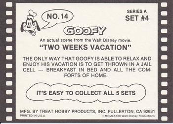 1982 Treat Hobby Disney Goofy #14 Goofy Back