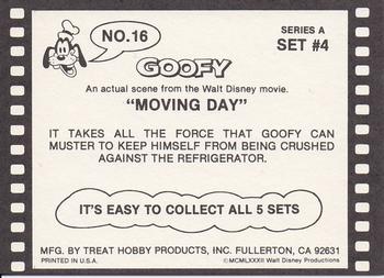 1982 Treat Hobby Disney Goofy #16 Goofy Back