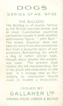 1936 Gallaher Dogs Series 1 #32 The Bulldog Back