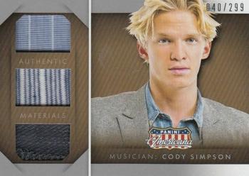 2015 Panini Americana - Triple Materials #DM-CS Cody Simpson Front