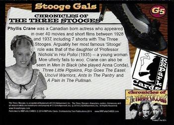 2014 RRParks Chronicles of the Three Stooges - Stooge Gals #G5 Phyllis Crane Back