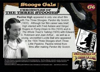 2014 RRParks Chronicles of the Three Stooges - Stooge Gals #G6 Pauline High Back