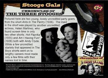 2014 RRParks Chronicles of the Three Stooges - Stooge Gals #G7 Extras Back