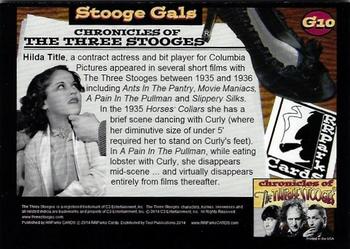 2014 RRParks Chronicles of the Three Stooges - Stooge Gals #G10 Hilda Title Back