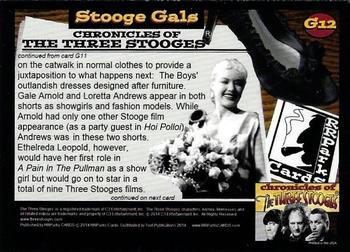2014 RRParks Chronicles of the Three Stooges - Stooge Gals #G12 Gale Arnold / Loretta Andrews Back
