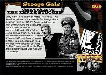 2014 RRParks Chronicles of the Three Stooges - Stooge Gals #G14 Mary Ainslee Back