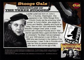 2014 RRParks Chronicles of the Three Stooges - Stooge Gals #G16 Lucille Lund Back