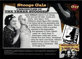 2014 RRParks Chronicles of the Three Stooges - Stooge Gals #G17 June Gittleson Back