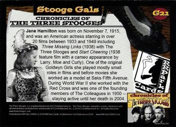 2014 RRParks Chronicles of the Three Stooges - Stooge Gals #G21 Jane Hamilton Back