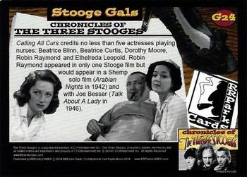 2014 RRParks Chronicles of the Three Stooges - Stooge Gals #G24 Beatrice Blinn / Beatrice Curtis / Dorothy Moore / Robin Raymond / Ethelreda Leopold Back