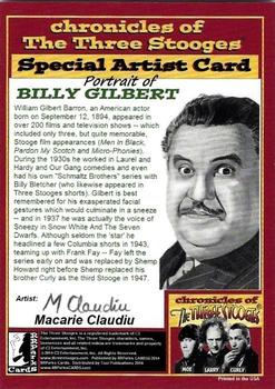 2014 RRParks Chronicles of the Three Stooges - Macarie Claudiu Special Artist Card (Sketch) #NNO Billy Gilbert Back