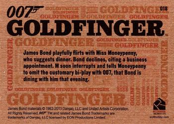 2013 Rittenhouse James Bond Autographs & Relics - Goldfinger Throwbacks #018 Goldfinger Back