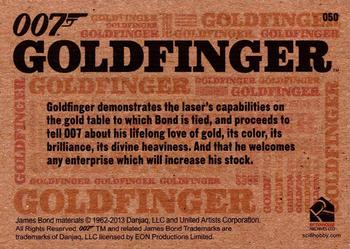 2013 Rittenhouse James Bond Autographs & Relics - Goldfinger Throwbacks #050 Goldfinger Back