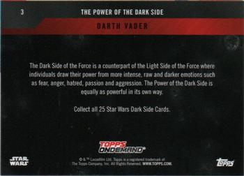 2019 Topps On Demand Set 12: Star Wars: The Power of the Dark Side #3 Darth Vader Back