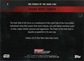 2019 Topps On Demand Set 12: Star Wars: The Power of the Dark Side #4 Grand Moff Tarkin Back
