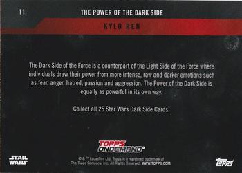 2019 Topps On Demand Set 12: Star Wars: The Power of the Dark Side #11 Kylo Ren Back
