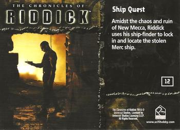 2004 Rittenhouse The Chronicles of Riddick #12 Ship Quest Back