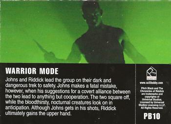 2004 Rittenhouse The Chronicles of Riddick - Pitch Black #PB10 Warrior Mode Back