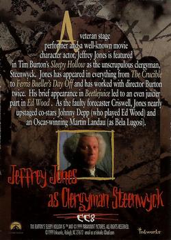 1999 Inkworks Sleepy Hollow - Heads Will Roll #CC8 Jeffrey Jones as Clergyman Steenwyck Back