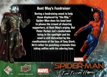 2019 Upper Deck Marvel Spider-Man Far From Home #5 Aunt May's Fundraiser Back