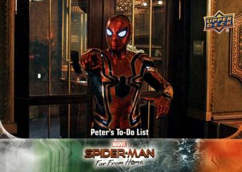 2019 Upper Deck Marvel Spider-Man Far From Home #10 Peter's To-Do List Front