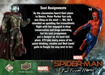 2019 Upper Deck Marvel Spider-Man Far From Home #14 Seat Assignments Back