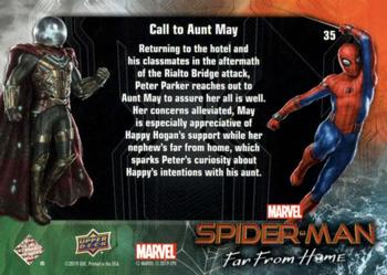 2019 Upper Deck Marvel Spider-Man Far From Home #35 Call to Aunt May Back