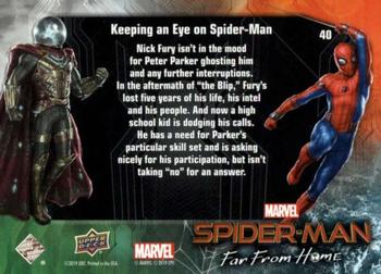 2019 Upper Deck Marvel Spider-Man Far From Home #40 Keeping an Eye on Spider-Man Back