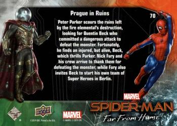 2019 Upper Deck Marvel Spider-Man Far From Home #70 Prague in Ruins Back