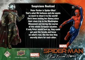 2019 Upper Deck Marvel Spider-Man Far From Home #77 Suspicions Realized Back