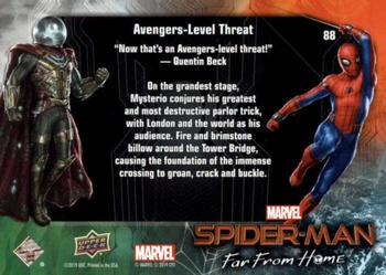 2019 Upper Deck Marvel Spider-Man Far From Home #88 Avengers-Level Threat Back
