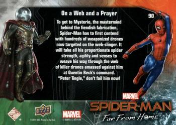 2019 Upper Deck Marvel Spider-Man Far From Home #90 On a Web and a Prayer Back