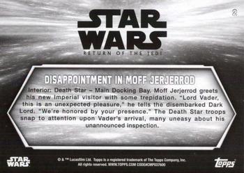 2020 Topps Star Wars Return of the Jedi Black & White #2 Disappointment in Moff Jerjerrod Back