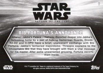 2020 Topps Star Wars Return of the Jedi Black & White #7 Bib Fortuna’s Annoyance Back