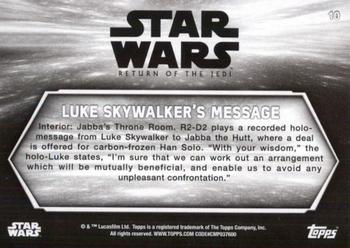 2020 Topps Star Wars Return of the Jedi Black & White #10 Luke Skywalker’s Message Back