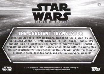 2020 Topps Star Wars Return of the Jedi Black & White #18 The Obedient Translator Back