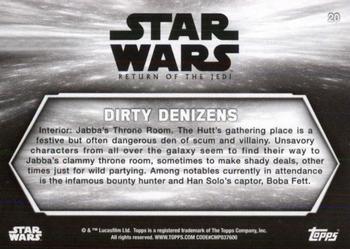 2020 Topps Star Wars Return of the Jedi Black & White #20 Dirty Denizens Back