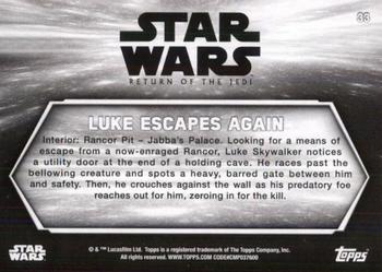 2020 Topps Star Wars Return of the Jedi Black & White #33 Luke Escapes Again Back
