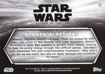 2020 Topps Star Wars Return of the Jedi Black & White #52 Ben Kenobi Returns Back