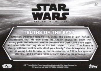 2020 Topps Star Wars Return of the Jedi Black & White #54 Truths of the Past Back