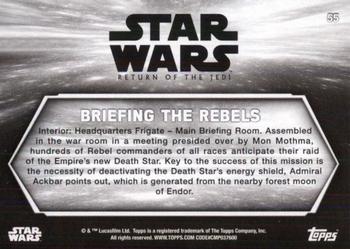 2020 Topps Star Wars Return of the Jedi Black & White #55 Briefing the Rebels Back