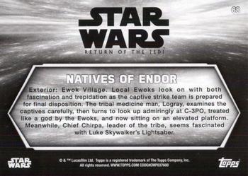 2020 Topps Star Wars Return of the Jedi Black & White #68 Natives of Endor Back