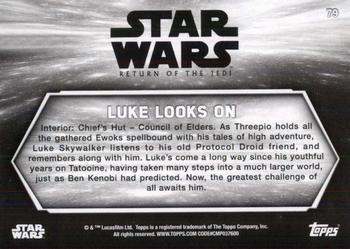2020 Topps Star Wars Return of the Jedi Black & White #79 Luke Looks On Back