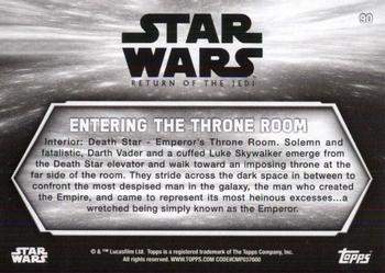 2020 Topps Star Wars Return of the Jedi Black & White #90 Entering the Throne Room Back